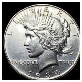 1934 Silver Peace Dollar CHOICE BU