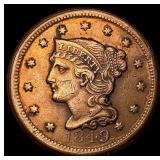 1849 Braided Hair Large Cent CLOSELY UNCIRCULATED