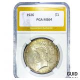 1926 Silver Peace Dollar PGA MS64