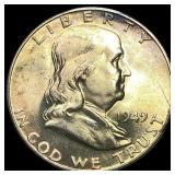 1949-S Silver Half Dollar Franklin GEM BU
