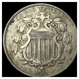 1869 Shield Nickel CLOSELY UNCIRCULATED