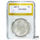 1887-O Morgan Silver Dollar PGA MS63