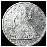 1876 Seated Liberty Half Dollar CLOSELY UNCIRCULAT