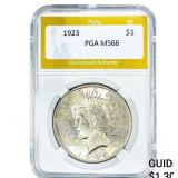 1923 Silver Peace Dollar PGA MS66