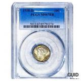 1938-D Mercury Silver Dime PCGS MS67 FB