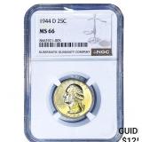 1944-D Washington Silver Quarter NGC MS66