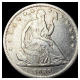 1839 Silver Half Dollar (No Drapery) CLOSELY UNCIR