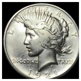 1921 Silver Peace Dollar CHOICE AU