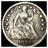 1857 Silver Half Dime LIGHTLY CIRCULATED