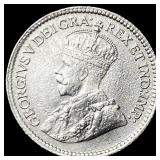 1912 Canada Silver 5 Cents GEM BU