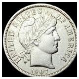 1907 Barber Dime CHOICE AU