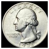1936-D Silver Washington Quarter CLOSELY UNCIRCULA