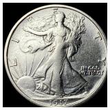 1917-S Silver Walking Liberty Half Dollar  NEARLY