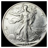 1935-S Silver Walking Liberty Half Dollar UNCIRCUL