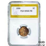 1906 Indian Head Cent PGA MS66 RB