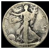 1921-D Silver Walking Liberty Half Dollar LIGHTLY