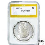 1880-S Morgan Silver Dollar PGA MS66