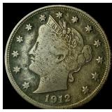 1912-S Liberty Head Nickel LIGHTLY CIRCULATED