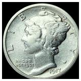 1917-S Silver Mercury Dime CLOSELY  UNCIRCULATED