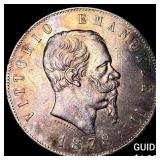 1878R Italy Silver 5 Lire