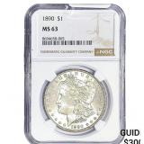 1890 Morgan Silver Dollar NGC MS63