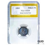 1864 Great Central Fair Coin PGA MS64