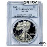 2001-W Silver Eagle PCGS PR69 DCAM