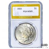 1926 Silver Peace Dollar PGA MS65