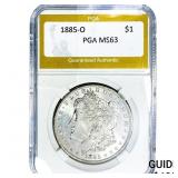1885-O Morgan Silver Dollar PGA MS63