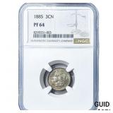 1885 Nickel Three Cent NGC PF64