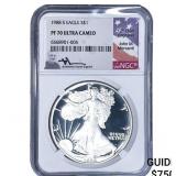 1988-S Silver Eagle NGC PF70 Ultra Cameo