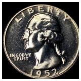 1952 Silver Washington Quarter GEM PROOF