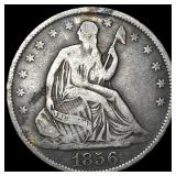 1856-O Silver Seated Liberty Half Dollar  NEARLY