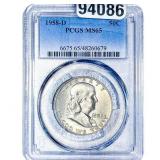 1958-D Franklin Half Dollar PCGS MS65