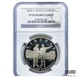 2004-P Lewis & Clark Bicentennial SIlver $1  PF69