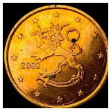 2002 Finland Copper 5 Eruo Cents