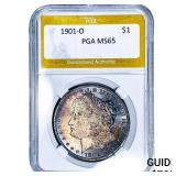 1901-O Morgan Silver Dollar PGA MS65