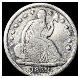 1839 Seated Liberty Half Dime NEARLY  UNCIRCULATE