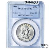 1959-D Franklin Half Dollar PCGS MS65 FBL