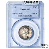 1951 Washington Silver Quarter PCGS PR67
