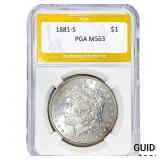1881-S Morgan Silver Dollar PGA MS63