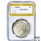 1928-S Silver Peace Dollar PGA MS63