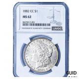 1882-CC Morgan Silver Dollar NGC MS62