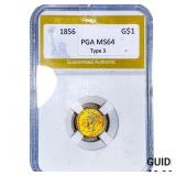 1856 Rare Gold Dollar PGA MS64