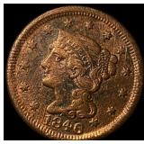 1846 Braided Hair Large Cent NEARLY  UNCIRCULATED