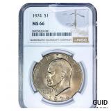 1974 Morgan Silver Dollar NGC MS66