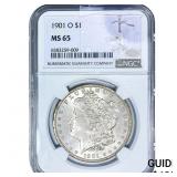 1901-O Morgan Silver Dollar NGC MS65