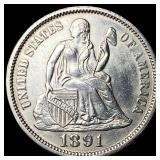 1891 Silver Dime UNCIRCULATED