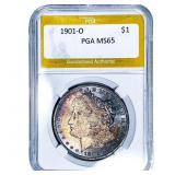1901-O Morgan Silver Dollar PGA MS65