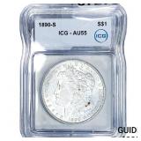 1890-S Morgan Silver Dollar ICG AU55